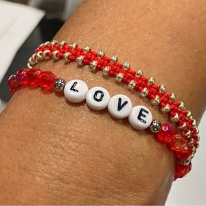New Super Cute Iridescent Red Love Bracelet